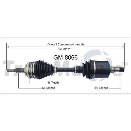 SURTRACK AXLE Cv Axle Shaft, Gm-8066 GM-8066